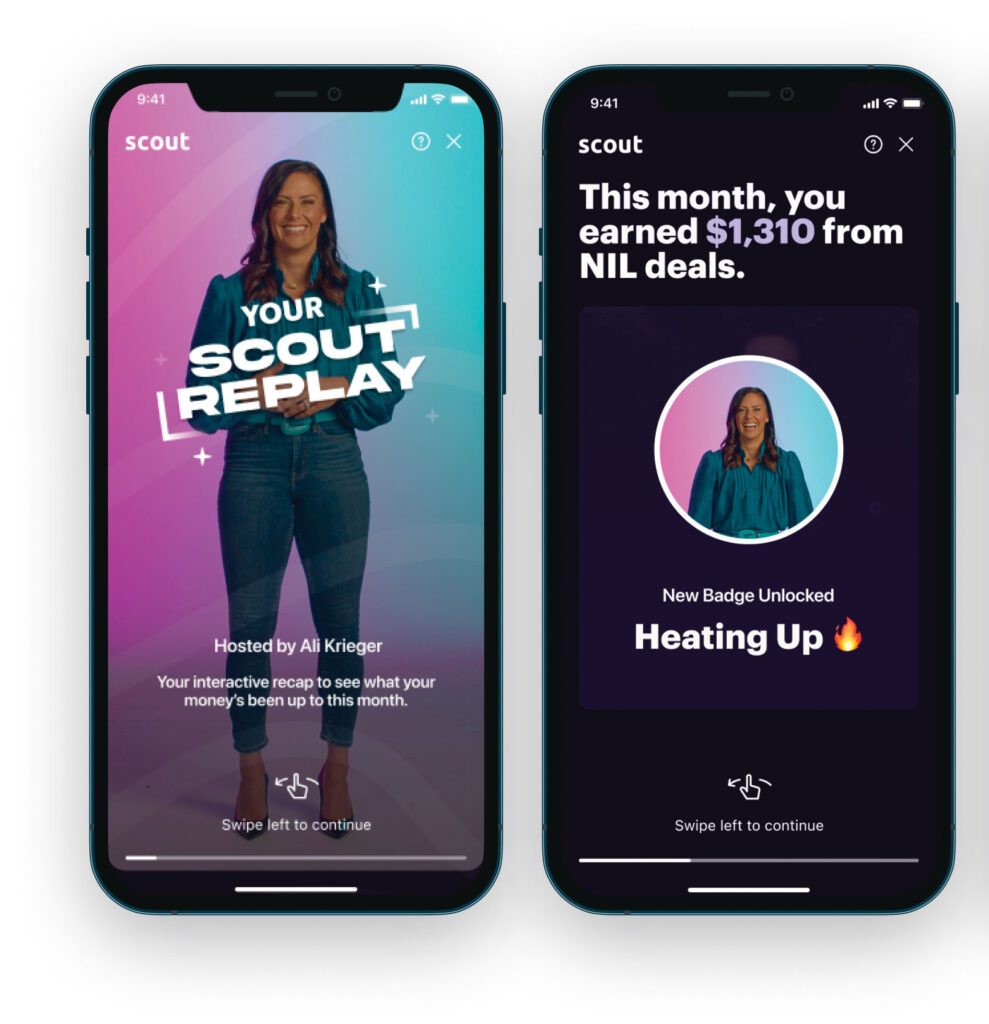 interface of Scout app