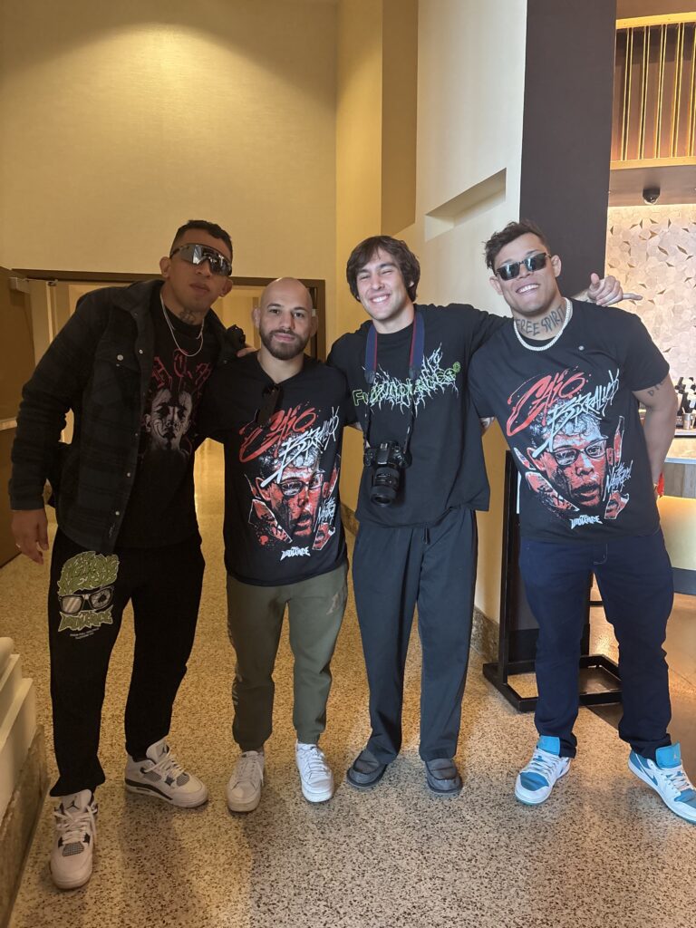 Tristan Anderson (second from right, with some UFC fighters)